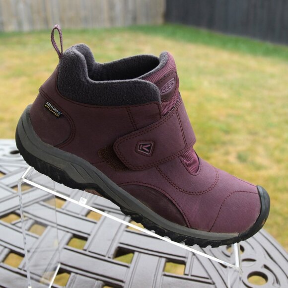 Keen Dry Waterproof Purple Gray Hiking Boots Style 1020134 -  Big Kid Size 6 - Picture 1 of 12